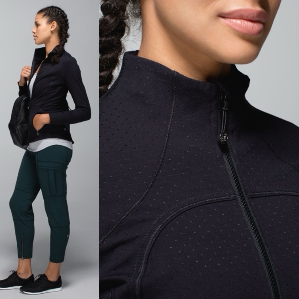 Lululemon Forme Jacket II (Textured) Shine Sot Black